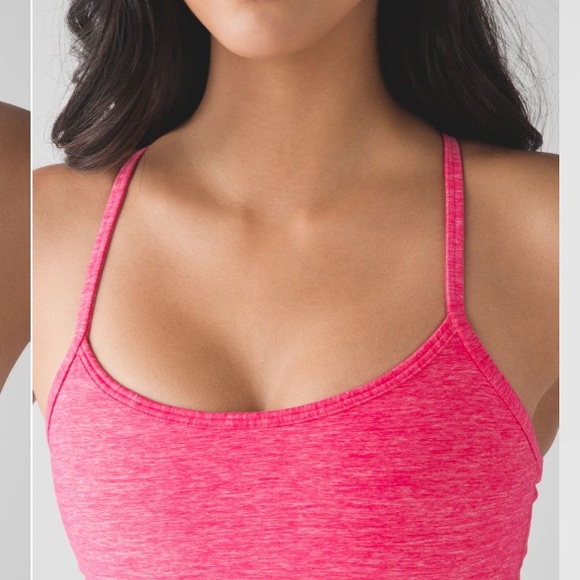 Lululemon Power Y Tank heathered pink size 6 - Picture 3 of 10